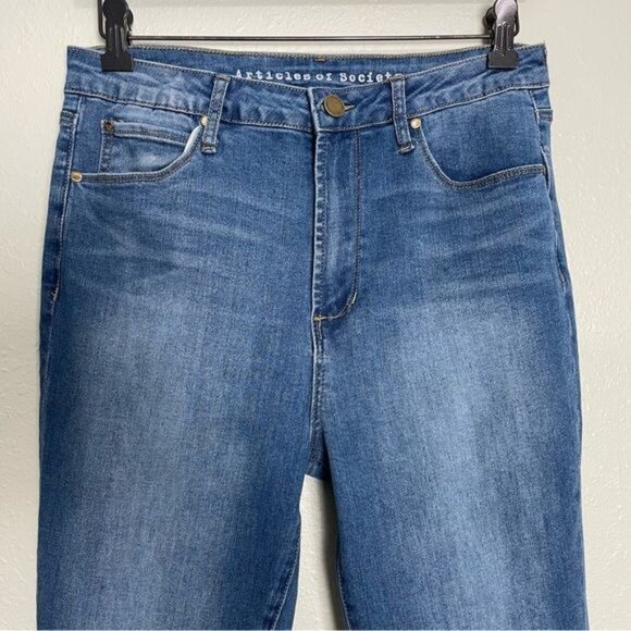 Articles of Society Bridgette Flared split Jeans high rise 7 - Picture 4 of 14